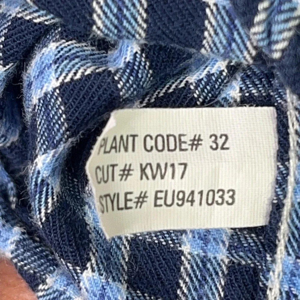 Ralph Lauren Boys Large Blue Plaid Brushed‎ Twill